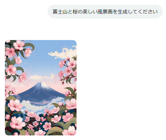 Grokで生成した富士山と桜の風景画